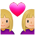 Émoji 👩🏼‍❤️‍👩🏼 Couple Avec Cœur - Femme: Peau Moyennement Claire, Femme: Peau Moyennement Claire sur Samsung One UI 5.0.