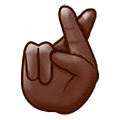 🤞🏿 Emoji Hand mit gekreuzten Fingern: dunkle Hautfarbe Samsung One UI 5.0.