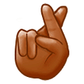 🤞🏾 Emoji Hand mit gekreuzten Fingern: mitteldunkle Hautfarbe Samsung One UI 5.0.