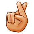 🤞🏼 Emoji Hand mit gekreuzten Fingern: mittelhelle Hautfarbe Samsung One UI 5.0.