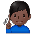 🧏🏿‍♂️ Emoji gehörloser Mann: dunkle Hautfarbe Samsung One UI 5.0.