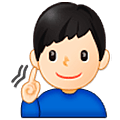 Emoji 🧏🏻‍♂️ Uomo Con Problemi Di Udito: Carnagione Chiara su Samsung One UI 5.0.