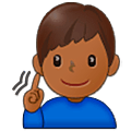 Emoji 🧏🏾‍♂️ Uomo Con Problemi Di Udito: Carnagione Abbastanza Scura su Samsung One UI 5.0.