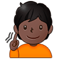 Emoji 🧏🏿 Persona Con Problemi Di Udito: Carnagione Scura su Samsung One UI 5.0.