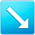 ↘️ Emoji Flecha Hacia La Esquina Inferior Derecha en Samsung One UI 5.0.