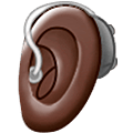 🦻🏿 Emoji Oreja Con Audífono: Tono De Piel Oscuro en Samsung One UI 5.0.