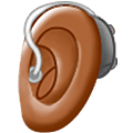🦻🏾 Emoji Ohr mit Hörhilfe: mitteldunkle Hautfarbe Samsung One UI 5.0.