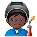 Emoji 🧑🏿‍🏭 Persona Che Lavora In Fabbrica: Carnagione Scura su Samsung One UI 5.0.