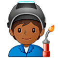🧑🏾‍🏭 Emoji Fabrikarbeiter(in): mitteldunkle Hautfarbe Samsung One UI 5.0.