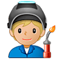 Emoji 🧑🏼‍🏭 Persona Che Lavora In Fabbrica: Carnagione Abbastanza Chiara su Samsung One UI 5.0.