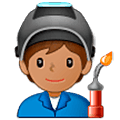 🧑🏽‍🏭 Emoji Operario: Tono De Piel Medio en Samsung One UI 5.0.