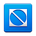 ⛞ Emoji Diagonal de arriba hacia abajo en un cuadrado pintado ubicado en un círculo en Samsung One UI 5.0.
