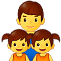 👨‍👧‍👧 Emoji Familie: Mann, Mädchen und Mädchen Samsung One UI 5.0.