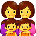 Émoji 👩‍👩‍👧‍👧 Famille : Femme, Femme, Fille Et Fille sur Samsung One UI 5.0.
