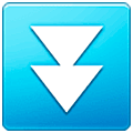 ⏬ Emoji Triángulo Doble Hacia Abajo en Samsung One UI 5.0.