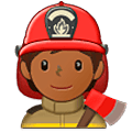 🧑🏾‍🚒 Emoji Feuerwehrmann/-frau: mitteldunkle Hautfarbe Samsung One UI 5.0.