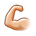 💪🏼 Emoji Bíceps Flexionado: Tono De Piel Claro Medio en Samsung One UI 5.0.