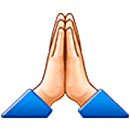🙏🏻 Emoji Manos En Oración: Tono De Piel Claro en Samsung One UI 5.0.