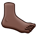 🦶🏿 Emoji Fuß: dunkle Hautfarbe Samsung One UI 5.0.