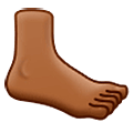 🦶🏾 Emoji Fuß: mitteldunkle Hautfarbe Samsung One UI 5.0.