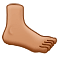 🦶🏽 Emoji Pé: Pele Morena na Samsung One UI 5.0.