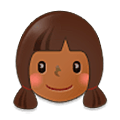 👧🏾 Emoji Niña: Tono De Piel Oscuro Medio en Samsung One UI 5.0.