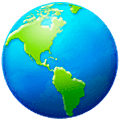 Émoji 🌎 Globe Tourné Sur Les Amériques sur Samsung One UI 5.0.