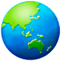 🌏 Emoji Globus mit Asien und Australien Samsung One UI 5.0.