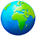 Émoji 🌍 Globe Tourné Sur L’Afrique Et L’Europe sur Samsung One UI 5.0.