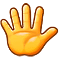Emoji 🖐️ Mano Aperta su Samsung One UI 5.0.