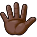 🖐🏿 Emoji Mão Aberta Com Os Dedos Separados: Pele Escura na Samsung One UI 5.0.