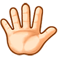 🖐🏻 Emoji Hand mit gespreizten Fingern: helle Hautfarbe Samsung One UI 5.0.