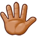 🖐🏽 Emoji Mão Aberta Com Os Dedos Separados: Pele Morena na Samsung One UI 5.0.