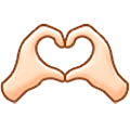 Emoji 🫶🏻 Mani Del Cuore: Carnagione Chiara su Samsung One UI 5.0.