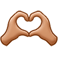 Emoji 🫶🏽 Mani Del Cuore: Carnagione Olivastra su Samsung One UI 5.0.