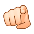 🫵🏻 Emoji Índice Apontando Para O Visualizador: Pele Clara na Samsung One UI 5.0.