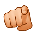🫵🏼 Emoji Índice Apuntando Al Espectador: Tono De Piel Claro Medio en Samsung One UI 5.0.