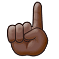 ☝🏿 Emoji Dedo índice Hacia Arriba: Tono De Piel Oscuro en Samsung One UI 5.0.