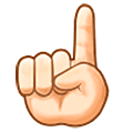 Emoji ☝🏻 Indice Verso L’alto: Carnagione Chiara su Samsung One UI 5.0.