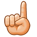 ☝🏼 Emoji Dedo índice Hacia Arriba: Tono De Piel Claro Medio en Samsung One UI 5.0.
