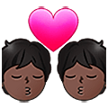 💏🏿 Emoji sich küssendes Paar, dunkle Hautfarbe Samsung One UI 5.0.