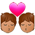 💏🏽 Emoji sich küssendes Paar, mittlere Hautfarbe Samsung One UI 5.0.