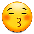 Emoji 😚 Faccina Che Bacia Con Occhi Chiusi su Samsung One UI 5.0.