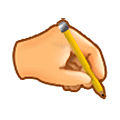 🖎 Emoji Mão esquerda escrevendo na Samsung One UI 5.0.