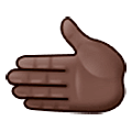 Emoji 🫲🏿 Mano Sinistra: Carnagione Scura su Samsung One UI 5.0.