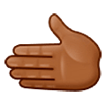 🫲🏾 Emoji Mão Esquerda: Pele Morena Escura na Samsung One UI 5.0.