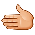 🫲🏼 Emoji Linke Hand: mittelhelle Hautfarbe Samsung One UI 5.0.