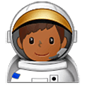 👨🏾‍🚀 Emoji Astronauta Hombre: Tono De Piel Oscuro Medio en Samsung One UI 5.0.