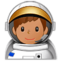 Émoji 👨🏽‍🚀 Astronaute Homme : Peau Légèrement Mate sur Samsung One UI 5.0.