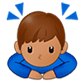 Emoji 🙇🏽‍♂️ Uomo Che Fa Inchino Profondo: Carnagione Olivastra su Samsung One UI 5.0.